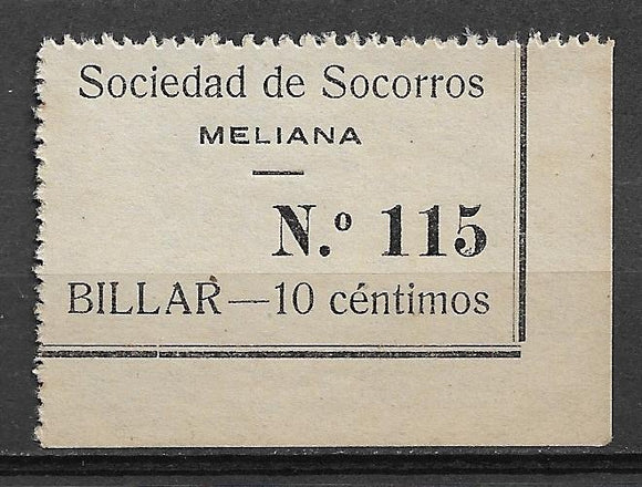 Meliana (Valencia) Sociedad de Socorros Billar  VIN03 - Rafasan