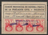 España Guerra Civil Viñetas Locales Valencia Defensa Pasiva GG 2496 VIN086