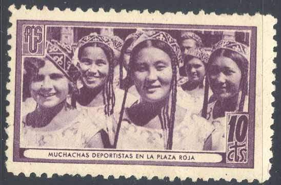 España Guerra Civil Viñeta politica A.U.S. Muchachas violeta Domenech 267 - Rafasan