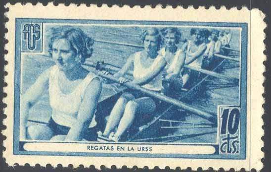 España Guerra Civil Viñeta politica A.U.S. Regatas azul Domenech 305 - Rafasan