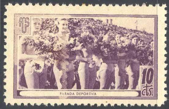 España Guerra Civil Viñeta politica A.U.S. Parada deportiva violeta Domenech 315 - Rafasan